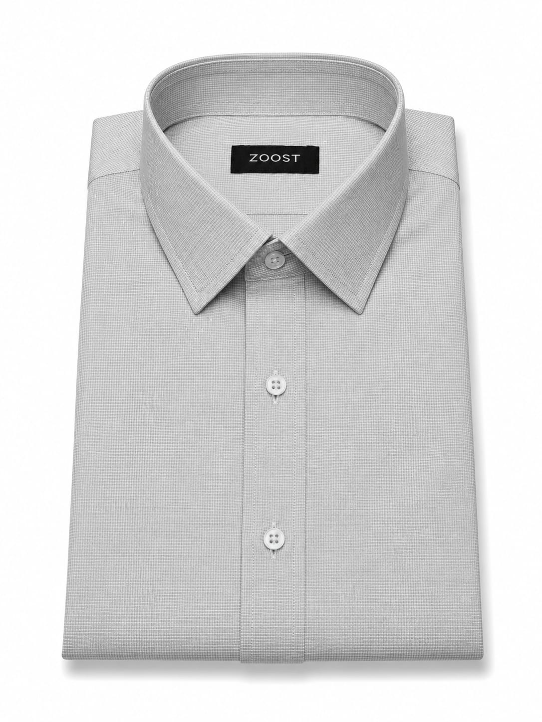 Classic Grey Formal Dress Shirt – Premium Regular Fit