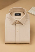 Classic Beige Formal Dress Shirt – Premium Regular Fit
